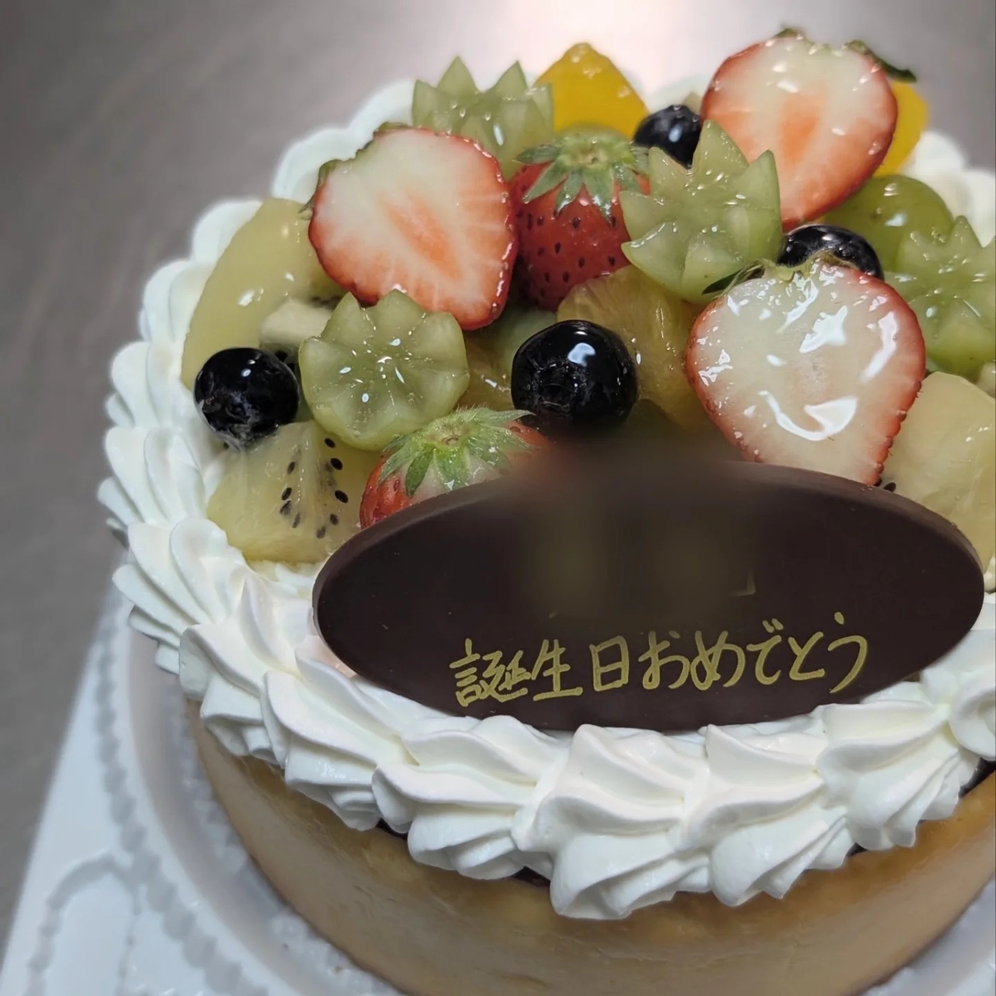 ベイクドチーズケーキバースデーデコレーション