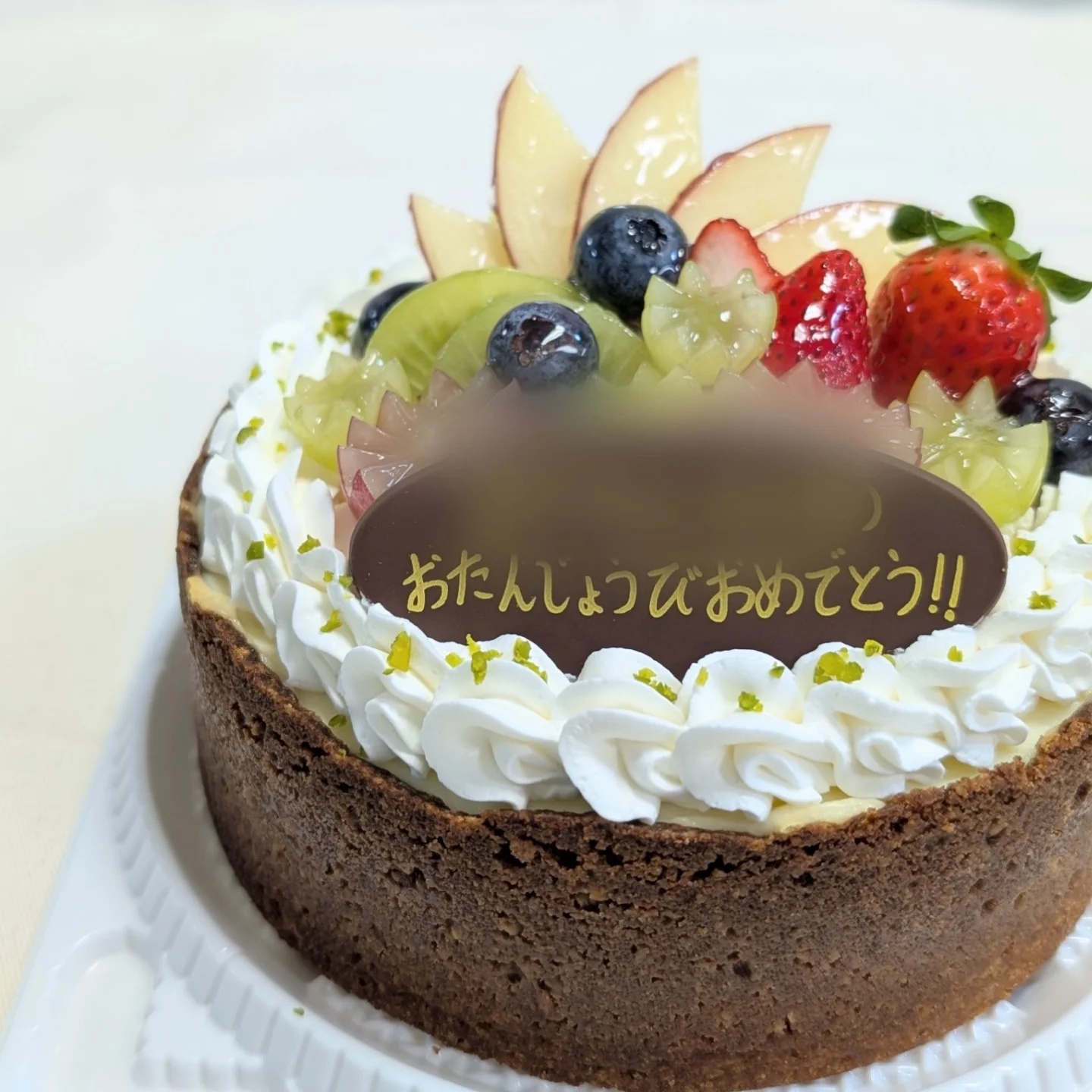 リングチーズケーキバースデーデコレーション